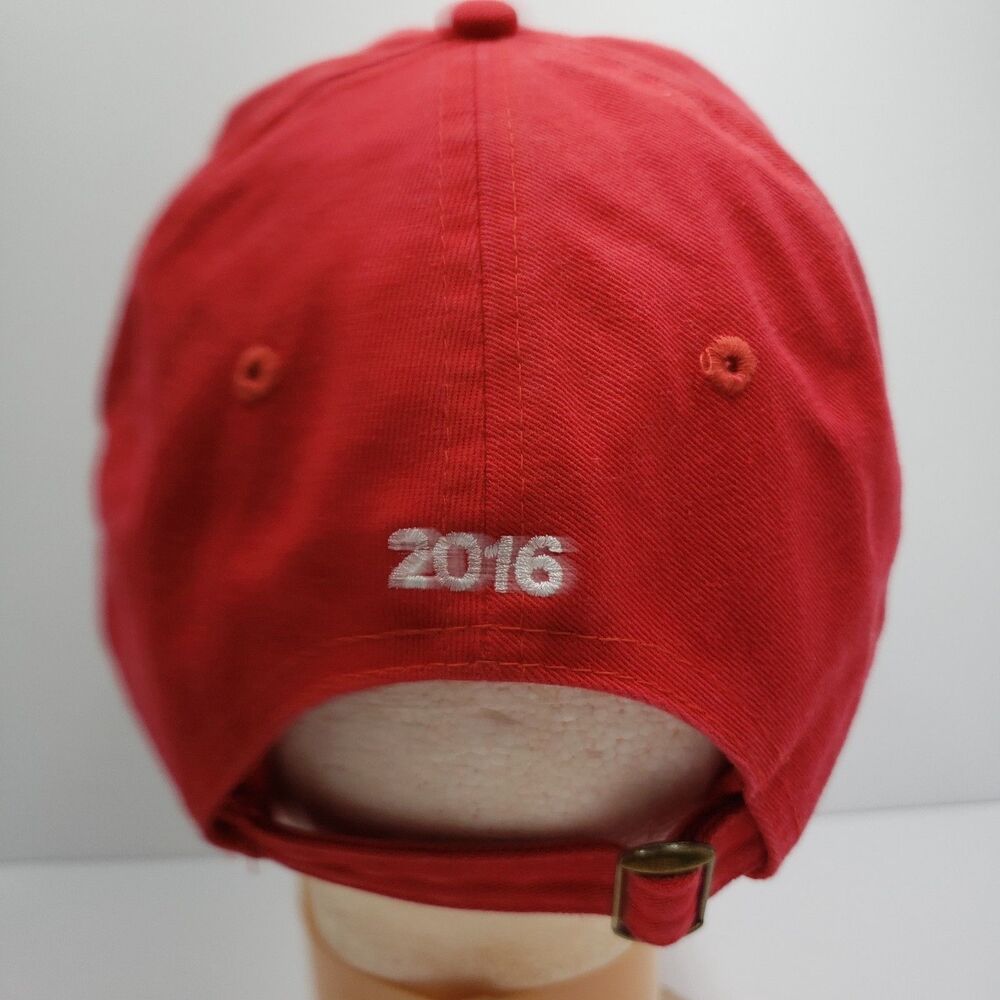 Land Rover Baseball Cap Hat Red One Size Adjustable Strap Embroidered 2016 USEF - Picture 5 of 9